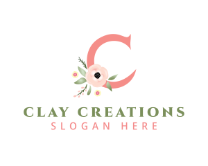 Floral Letter C logo design