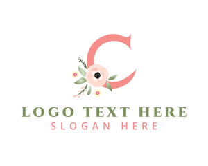 Bride - Floral Letter C logo design