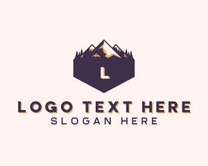 Mountain - Adventure Mountain Peak logo design