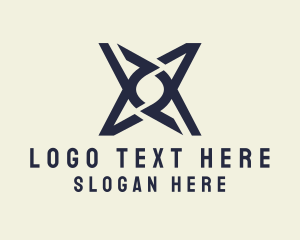 Tech Modern Star Letter X logo design