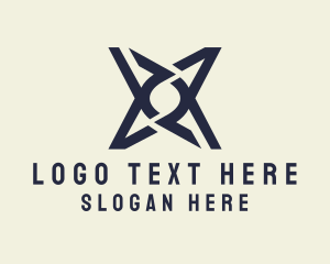 Tech Modern Star Letter X Logo