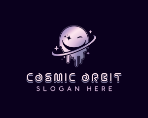 Cosmic Smiley Orbit logo design