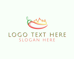 Flaming Hot Chili logo design