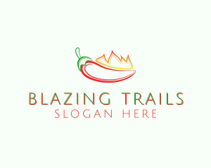 Flaming Hot Chili logo design