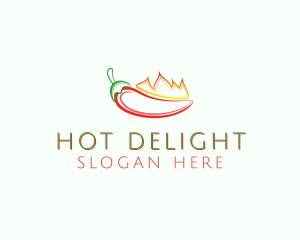 Flaming Hot Chili logo design