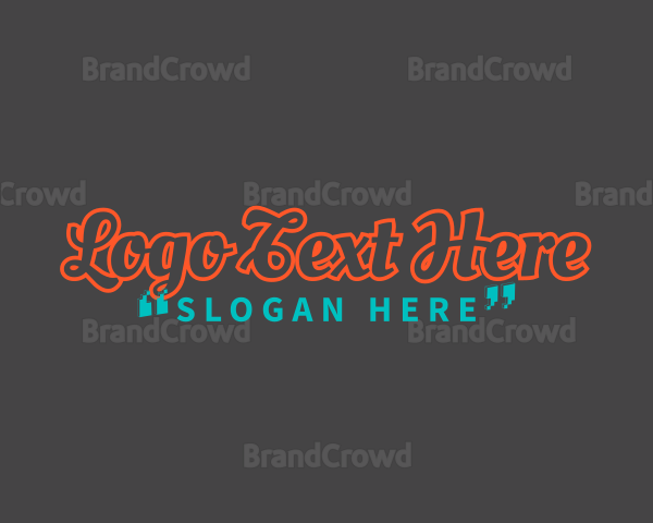 Neon Retro Gaming Wordmark Logo | BrandCrowd Logo Maker