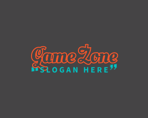 Neon Retro Gaming logo design