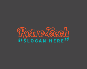 Neon Retro Gaming logo design