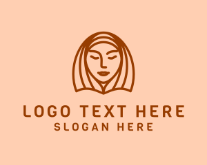 Linear - Woman Beauty Face logo design