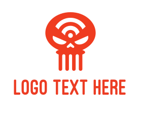 Gang - Wifi Skull logo design