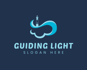 Cloud Lighthouse Tower logo design