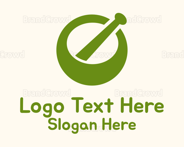 Green Mortar Pestle Logo