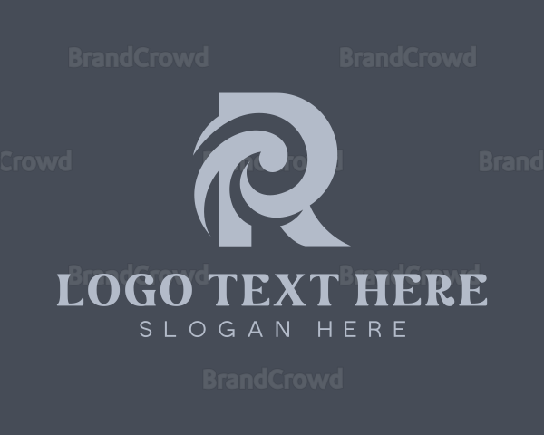 Studio Company Swirl Letter R Logo