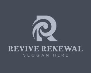 Studio Company Swirl Letter R logo design