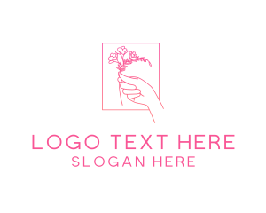 Organic - Floral Hand Bloom logo design