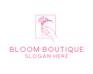 Bloom - Floral Hand Bloom logo design