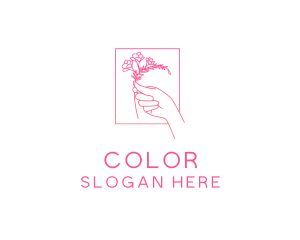 Perfume - Floral Hand Bloom logo design