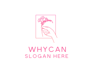 Esthetician - Floral Hand Bloom logo design