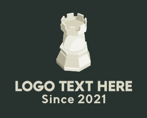 Stone - Rook Chess Tower logo design