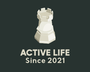 Chess Piece - Rook Chess Tower logo design