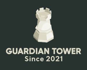 Rook Chess Tower logo design