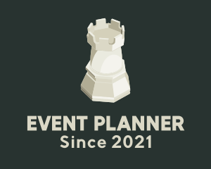 3d - Rook Chess Tower logo design