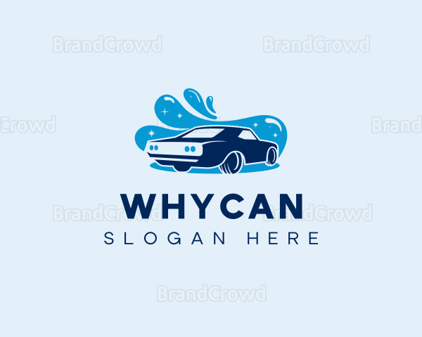 Muscle Car Wash Swish Logo