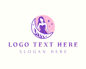  Woman Sexy Fashion logo design