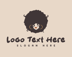 Accessories - Retro Afro Woman logo design