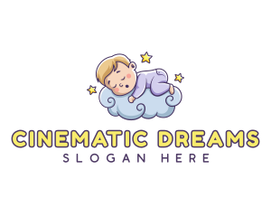 Baby Sleeping Cloud logo design