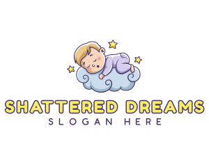 Baby Sleeping Cloud logo design