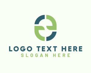 Letter E - Abstract Letter E logo design