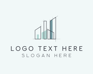 Technical Drawing - House Builder Structure logo design
