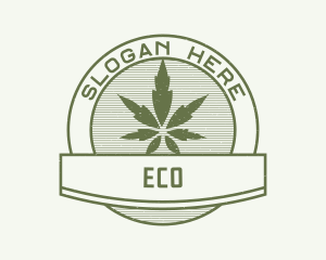Marijuana - Green Cannabis Plant logo design