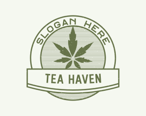 Green Cannabis Plant logo design