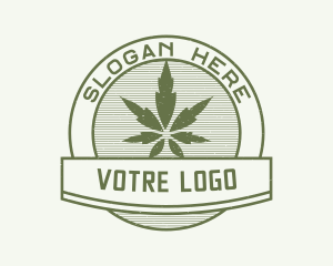 Plant - Green Cannabis Plant logo design