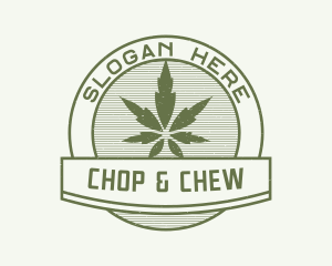 Green - Green Cannabis Plant logo design