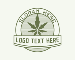 Green Cannabis Plant Logo