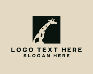 Sanctuary - Giraffe Wildlife Safari logo design