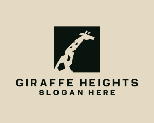 Giraffe Wildlife Safari logo design