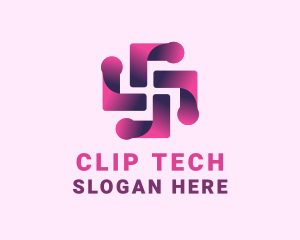 Financial Tech Circuit  logo design