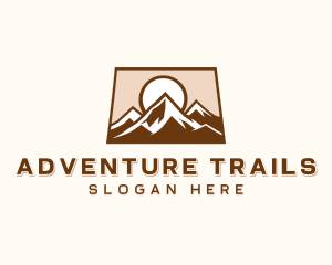 Hiking Mountain Summit logo design