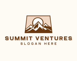 Hiking Mountain Summit logo design