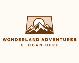 Hiking Mountain Summit logo design