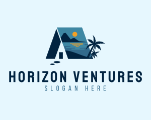 Horizon - Calm Beach House Vacation logo design