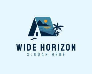 Calm Beach House Vacation logo design