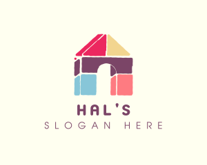Homeschool - House Building Blocks logo design