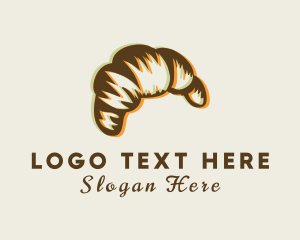 Eclair - Croissant Bread Pastry logo design