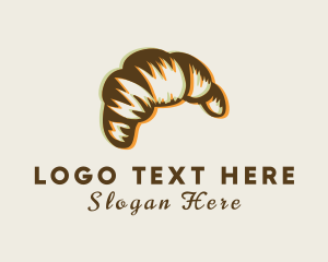 French Bakery - Croissant Bread Pastry logo design