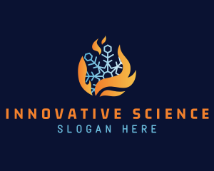 Burn - Burning Flame Snowflake logo design